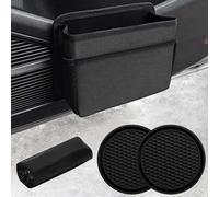 Cubo de Basura Plegable para Puerta Lateral de Coche, Cubo de Basura para Coche con 2 Posavasos para Automóvil, 1 Bolsa de Basura, Impermeable Cubos de Basura Portátil para Colgar en el Interior