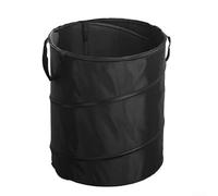 Cubo de basura plegable portátil de 38 L para uso al aire libre para picnic, jardinería y eliminación de desechos pequeños, tela (negro)