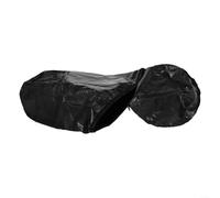 Cubo de basura reutilizable de polietileno con tapa, bolsa portátil de eliminación de residuos orgánicos para exteriores, para desechos de patio y restos de cocina, verde (negro, 45 x 80 cm)