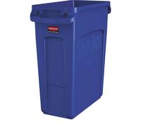 Rubbermaid Recipiente para separar materiales/cubo de basura SLIM JIM®, capacidad 60 l, con conductos de ventilación, azul, a partir de 10 unid.