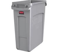 Rubbermaid Recipiente para separar materiales/cubo de basura SLIM JIM®, capacidad 60 l, con conductos de ventilación, gris