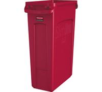 Rubbermaid Recipiente para separar materiales/cubo de basura SLIM JIM®, capacidad 87 l, con conductos de ventilación, rojo