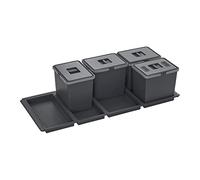 Cubo de basura SOTECH Draw 15+15+15+15L Cubo de Residuos con Tapa Sistema de Residuos para Ancho 120 cm