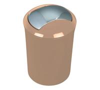 Cubo de basura spirella colección sydney color marrón arena acrilico (5l)