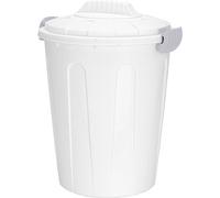 Cubo de basura universal de 40 l en color blanco con tapa
