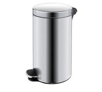 Cubo de basura, volumen 20 L, hxø 450 x 300 mm de acero inoxidable mate