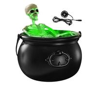 Cubo de bruja de Halloween - Cauador de brujas con esqueleto | Decoración de Halloween vintage espeluznante | Prop aterrador realista | Spooky Party Supplies para el hogar embrujado interior y