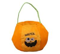 Cubo de Caramelos - Bolsa de Halloween,Bolsa Bordada para Truco o Trato Decoración Perfecta para Aventuras Nocturnas Disfraces Familiares Fotos de Vacunas Recuerdos