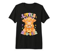 Cubo de Caramelos Little Moo-ster Highland Cow Divertido para Halloween Camiseta Premium