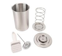 Cubo de carne al vapor, olla a presión de acero inoxidable para cocina, tocino y carne con termómetro (10 Uds.)