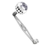 Cubo de Carrete de Aluminio - Manija de Repuesto Luya de Solo Sacudida, Agujero de 8 × 5 mm, Accesorio de con Forma de Gota de Agua de precisión, componente de rotación Ligero y s