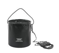 Cubo de cebo - Contenedor de tanque de agua de 4 litros, diseño de transporte portátil con cordón, soporte multiusos para equipo de pesca, construcción resistente a fugas, equipo al aire libre para
