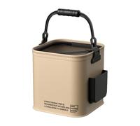 Cubo de cebo plegable impermeable, tanque de cebo, contenedor compacto para señuelos de peces con asa, bolsa lateral para playa, senderismo, equipo al aire libre, barco, pescador, viajes, campamento