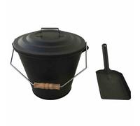 Cubo de Ceniza Pala Ø200x250mm Carbonera Basura Aschebehälter Chimenea Nuevo