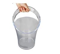 Cubo de champán Transparente, Cubo Hielo Redondo acrílico, Soporte for Vino(Transparent)