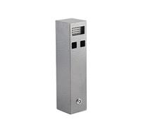 Cubo de cigarrillos de acero inoxidable montado en la pared, cenicero duradero para oficinas y centros comerciales, elegante diseño plateado, uso en exteriores e interiores, fácil de limpiar