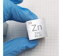 Cubo de circonio, Cubo de metal de zinc de 1 pulgada con densidad del 99,5% y tabla periódica grabada