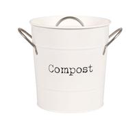 Cubo de compost gris y negro