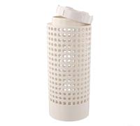 Cubo de compostaje compacto de PVC para procesamiento de residuos de jardín con tapa de rosca segura y ventilación para macetas pequeñas, camas elevadas, tubo blanco de 12 pulgadas (1 unidad)