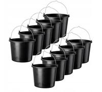 KADAX cubo de construcción, 12 l, cubo de plástico para mortero, negro, 10...