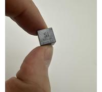 Cubo de densidad de metal de 10 mm con caja de acrílico, herramienta de enseñanza de pureza del 99,95%, regalo para estudiantes, profesores, amantes de la química, colección de aficiones, experimento