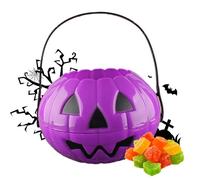 Cubo De Dulces De Halloween - Calabaza De Halloween Jack ' Lantern | Bolsas De Golosinas Con Forma De Cubo De Calabaza | Cubo De Truco Trato De Cubo De Calabaza Con Asa, Cubo De Golosinas,