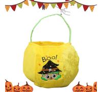 Cubo de dulces o trato | Cubo para dulces Halloween - Bolsa bordada decoración de fiesta para niños familia fotos casa dulces noche vacaciones