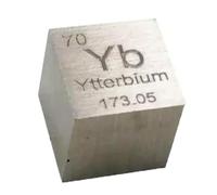 Cubo de elementos de 10 mm, cubo de metal puro de la tabla periódica, apto for colecciones de elementos y experimentos científicos.(Ytterbium)