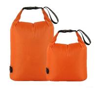 Cubo de embalaje de compresión impermeable de gran capacidad con volumen ajustable enrollable, ahorro de espacio al vacío para almacenamiento de ropa, triple capa 70D para TPU (46 x 62 cm, naranja)