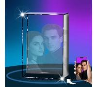 Cubo de fotos de cristal 3D personalizado, cubo de fotos, regalo con tu propia foto, regalo personalizado para mamá, marco de fotos de cristal personalizado para decoración de dormitorio