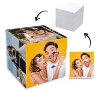 Cubo de fotos giratorio 3D personalizado con 6 imágenes, regalos personalizados para niños, padre, madre, novia, novio