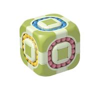 Cubo De Frijoles Rotativo Juguete Spinner 2 En 1, Juego Lógico Interactivo para Niños | Teaser Cerebral Colorido De Temor, Juguete Educativo De del Estrés para Niños, Niñas Y
