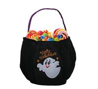 Cubo de Halloween, Cesta Infantil Para Dulces, Decoración Bolsa Bordada Truco O Trato Para Golosinas Aventuras Infantiles Hogar Fiesta Familia Exteriores