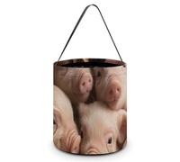 Cubo de Halloween con asas, bolsas para dulces, bolsa de dulces, cestas de Cuatro Cerditos