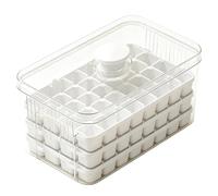 Cubo de hielo con tapa para congelador Molde de hielo de 3 niveles y 96