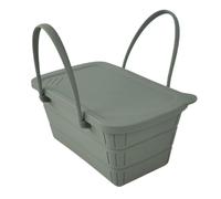 Cubo de hielo, contenedor plegable de silicona de 3,7 L, cubo de bebidas para , para vino, champán, cerveza, frutas, mariscos, picnic, playa, reunión, camping