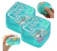 Cubo de hielo, cubos de hielo, juguete de conchas marinas, cubo de estrés de bola de azúcar, juguete sensorial suave de elevación lenta, juguete sensorial para aliviar el estrés, juguetes de mano de