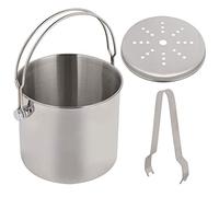 Cubo de hielo de acero inoxidable 2L Vino tinto portátil Cooler Bar Accesorio para fiestas caseras Picnics al aire libre Silver 5.1x5.3x5.7 pulgadas