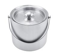 Cubo de hielo de acero inoxidable con tapa, cubo de hielo de doble pared de 2L/3L para fiestas BBQ Home Bar Beer Beer Champagne and Wine (3L)