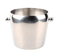 Cubo de hielo de acero inoxidable de doble pared, cubos de hielo aislados para fiestas y camping, diseño con textura martillada y base antideslizante, capacidades de 1 L, 2 L y 3 L (Decir)