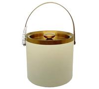 Cubo de hielo de acero inoxidable de doble pared de 1,4 x 2,3 l que mantiene el hielo congelado durante más tiempo. Contenedor de hielo con tapa hermética for bar, restaurante y hogar.(White,3L)