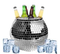 Cubo De Hielo De Champán | Enfriador De Bebidas 3L para Y Bares, Contenedor De Almacenamiento De Tendencia, Vino Y Bebidas | Papelera De Decoración Retro Disco Ideal para Celebraciones, Bares