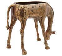Cubo de hielo en forma de jirafa de metal y aluminio, 49 x 22 x 39 cm, elegante cubo de basura para jardín, terraza o salón, duradero y elegante