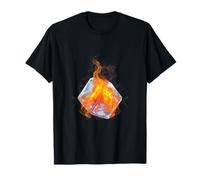 Cubo de hielo en llamas para quemar el hielo para un buen estado de ánimo regalos de camping Camiseta