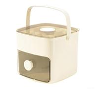 Cubo de hielo grande para molde con tapa de prensa y contenedor de almacenamiento para refrigerador, dos bandejas apilables para hacer 48 cubos, diseñado para una fácil liberación y protección del