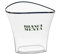 Cubo de hielo luminoso vela de acrílico transparente rama menta con base LED, 27 x 28,8 cm