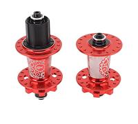 Cubo de la Rueda de la Bicicleta Delantera Trasera Cubo de la Rueda de la Bicicleta 32 Agujeros Más apretado Ratchet Bite 72 Click to DIY (rojo)