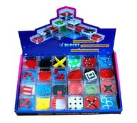 Cubo de laberinto, 24 piezas, juguete antiestrés con perlas de equilibrio - Juego de puzles de cuentas rodantes - Para calmar a niños, adultos, estudiantes, niños, niñas, amigos, viajes, fiestas y