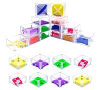 Cubo De Laberinto 3D - Juguete Antiestrés con Cuentas De 5,91x4,53x1,57 Pulgadas, 24 Desafiantes Piezas 3D De Juguete De Laberinto | Sin Estrés para Juegos Sensoriales De Fiesta Es