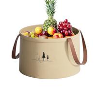 Cubo De Lavado - Tamaño De Capacidad De 6.8L 12L, Cubo De Lavado De Autos Plegable, Lavabo Antideslizante De Alta Densidad | Mango Para Remojo De Verduras, Jardinería, Cocina, Trabajo Agrícola, Campin